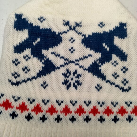 Vintage 1990s Ski Beanie Boggin Winter Hat Small Acrylic Knit Skiers Nordic - Picture 2 of 11